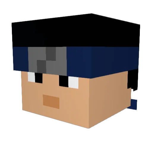 YeetGun Minecraft avatar head, 3D render