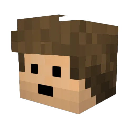 YeetNutButter Minecraft avatar head, 3D render