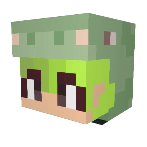 Yeetable Minecraft avatar head, 3D render