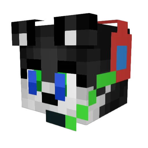 Yeetgo Minecraft avatar head, 3D render