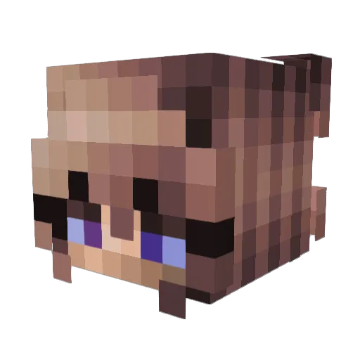 Yeetsbis Minecraft avatar head, 3D render