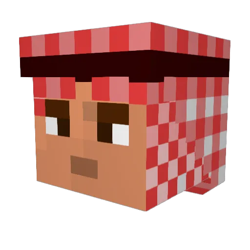 Yeezus69 Minecraft avatar head, 3D render