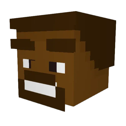 YeezyV2 Minecraft avatar head, 3D render