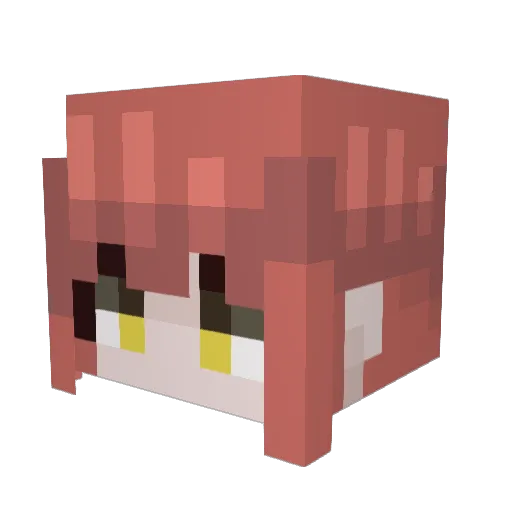 Yef1hh Minecraft avatar head, 3D render