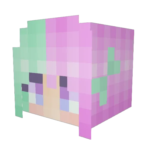 YegGal Minecraft avatar head, 3D render