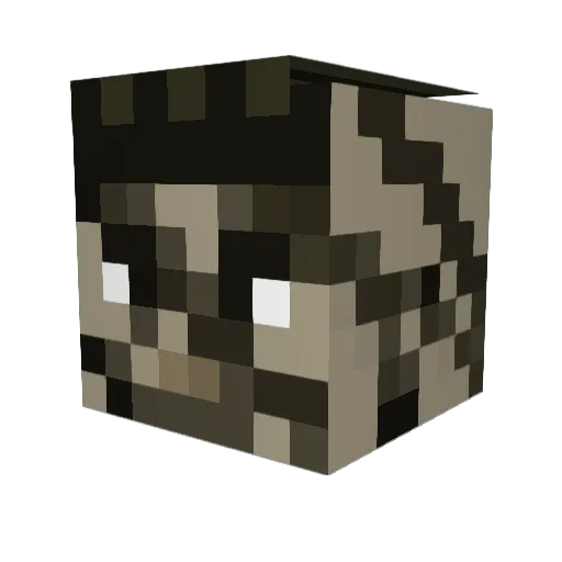 Yegerr Minecraft avatar head, 3D render