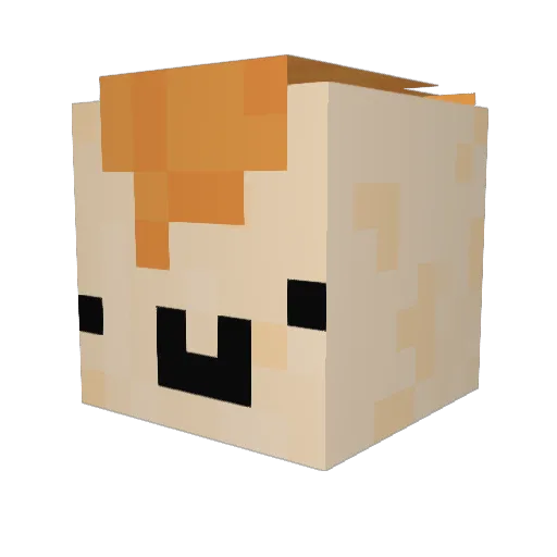 Yegha Minecraft avatar head, 3D render