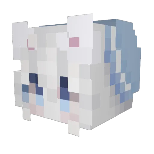 Yeh77 Minecraft avatar head, 3D render