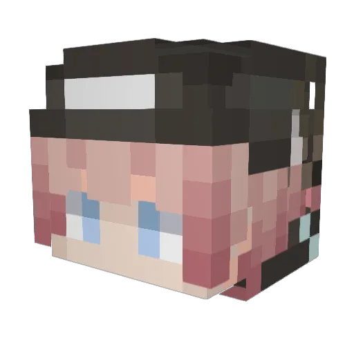 Yeh_Chou Minecraft avatar head, 3D render