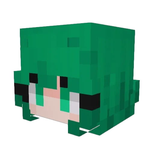 Yeharaa Minecraft avatar head, 3D render