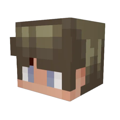 Yehawboi Minecraft avatar head, 3D render