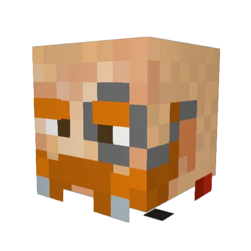 Yehsak Minecraft avatar head, 3D render