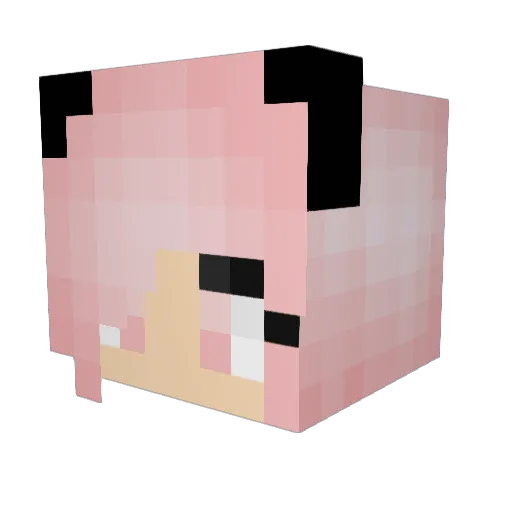 Yehudit Minecraft avatar head, 3D render