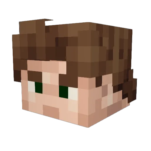 Yehx Minecraft avatar head, 3D render