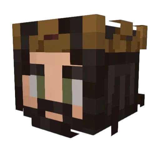 Yeikoh Minecraft avatar head, 3D render