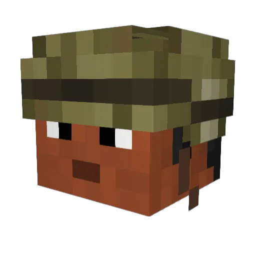 Yekkuo Minecraft avatar head, 3D render