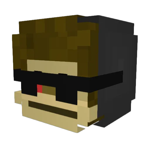 Yekonm Minecraft avatar head, 3D render