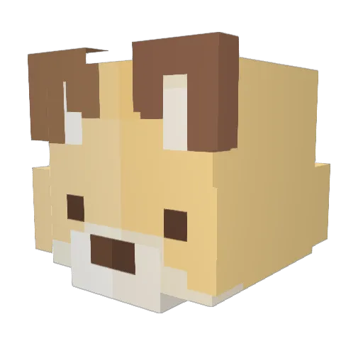 YelSeo Minecraft avatar head, 3D render