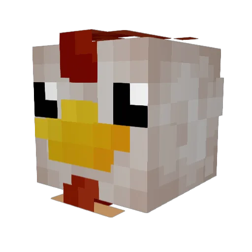 YelTC Minecraft avatar head, 3D render
