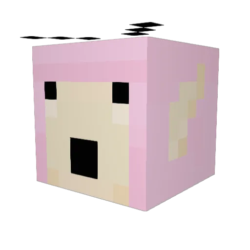 Yelah Minecraft avatar head, 3D render