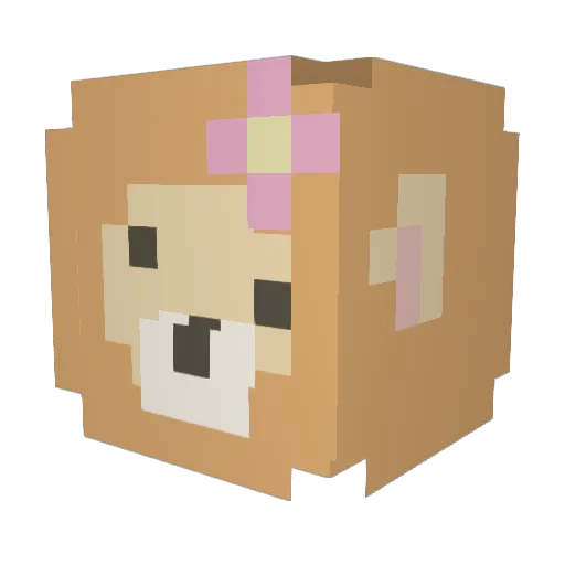 Yelahell Minecraft avatar head, 3D render
