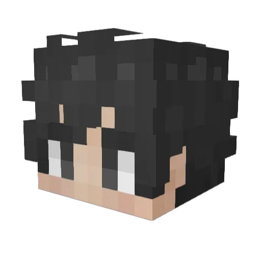 Yelali Minecraft avatar head, 3D render
