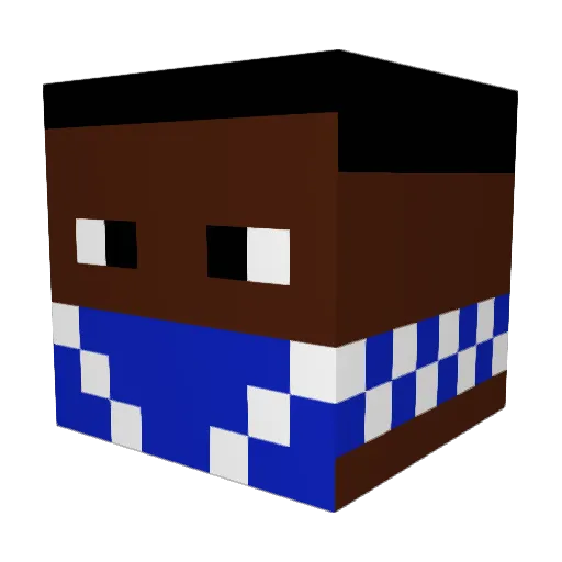 Yeldarts Minecraft avatar head, 3D render