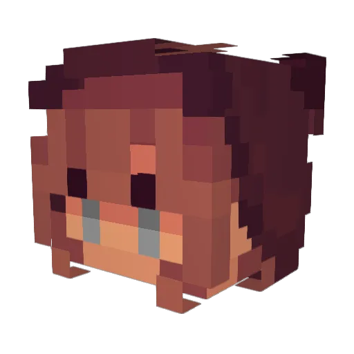 YellBeam Minecraft avatar head, 3D render