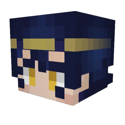 Yellcrow Minecraft avatar head, 3D render