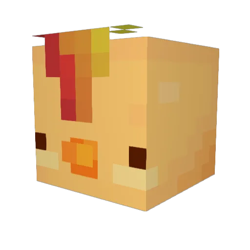 Yellohhh Minecraft avatar head, 3D render