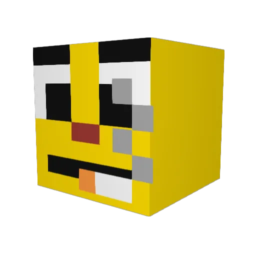 Yellojello107 Minecraft avatar head, 3D render