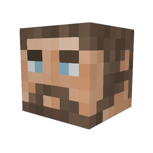 Yelloosfer Minecraft avatar head, 3D render