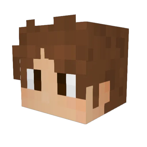 YelloowMan Minecraft avatar head, 3D render
