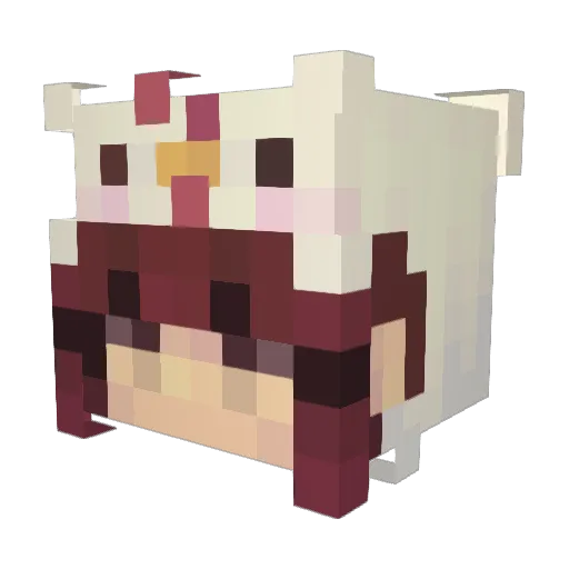 Yellow10 Minecraft avatar head, 3D render