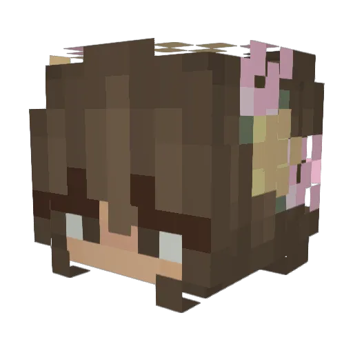 YellowAm Minecraft avatar head, 3D render
