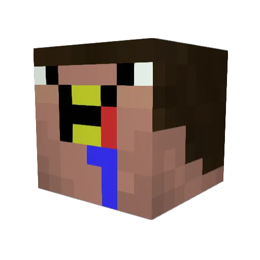 YellowBestt Minecraft avatar head, 3D render