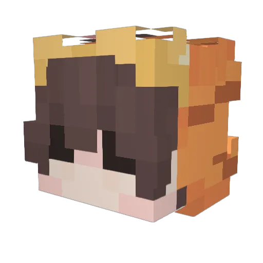 YellowDevil Minecraft avatar head, 3D render