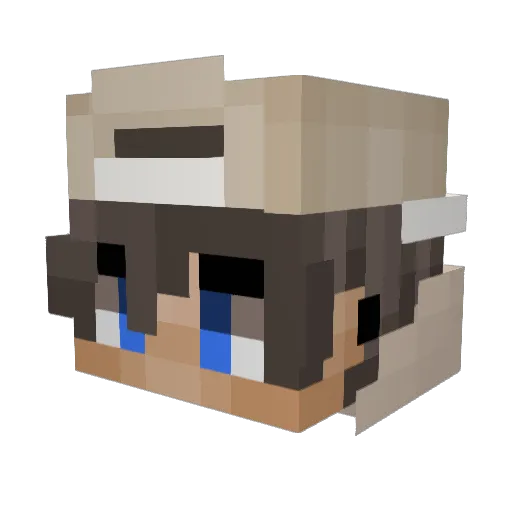 YellowEloYT Minecraft avatar head, 3D render