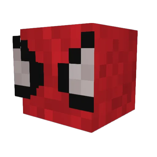 YellowFangs Minecraft avatar head, 3D render