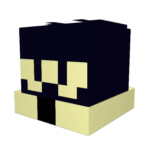 YellowGreed Minecraft avatar head, 3D render