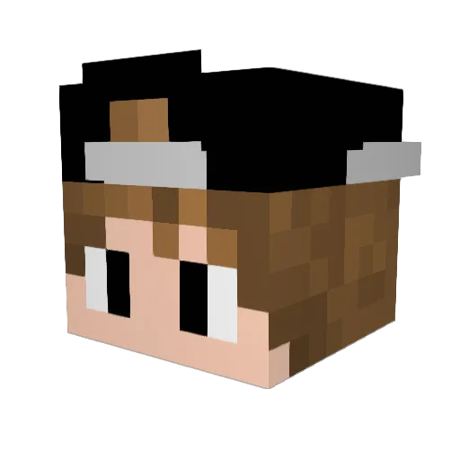 YellowHunter Minecraft avatar head, 3D render
