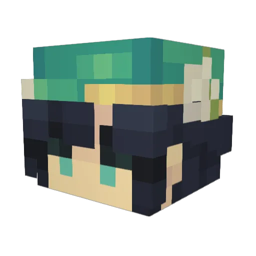 YellowKey9 Minecraft avatar head, 3D render