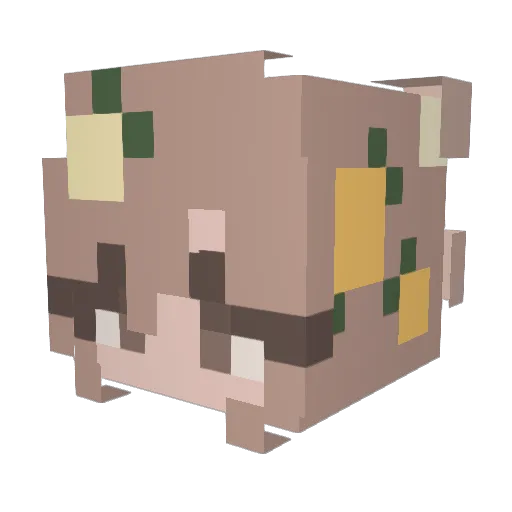 YellowKitKat28 Minecraft avatar head, 3D render