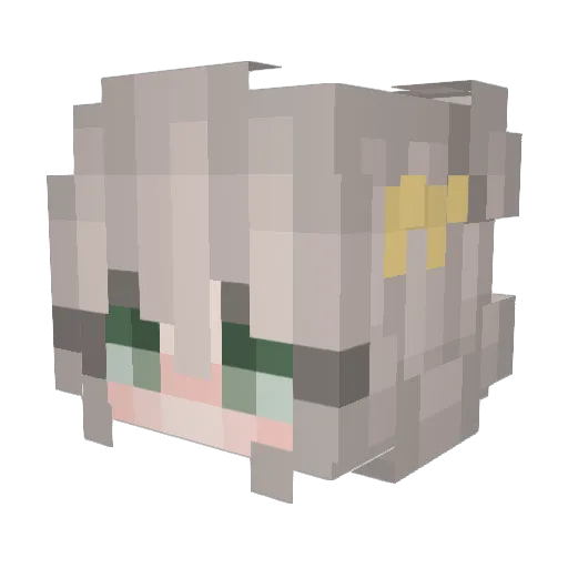 YellowLexi Minecraft avatar head, 3D render