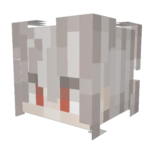 YellowMei Minecraft avatar head, 3D render