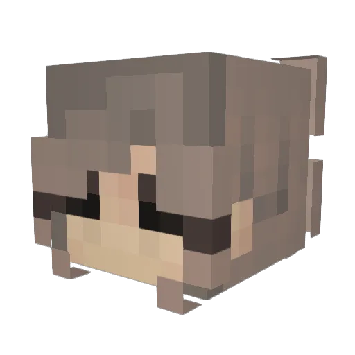 YellowMilk Minecraft avatar head, 3D render
