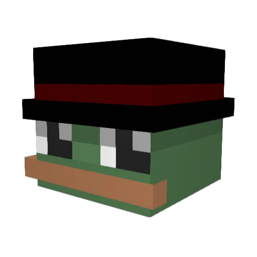 YellowNRJ Minecraft avatar head, 3D render