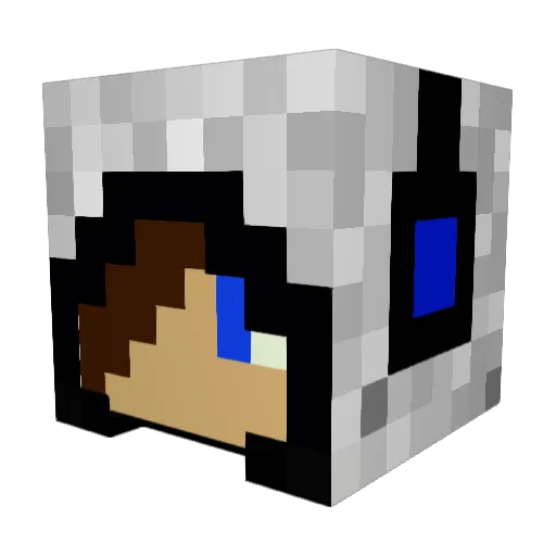 YellowPaperHat Minecraft avatar head, 3D render