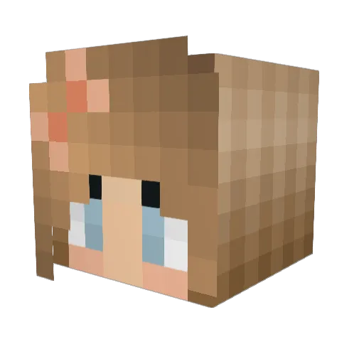 YellowPaperS Minecraft avatar head, 3D render