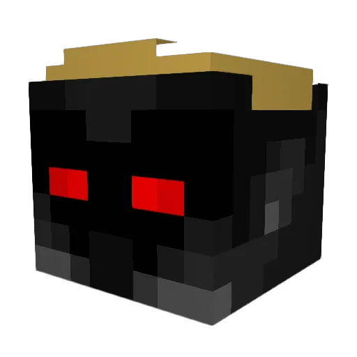 YellowRockStar Minecraft avatar head, 3D render